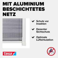 tesa Fliegengitter Alu-Dachfenster Plissee 114 x 160 cm anthrazit