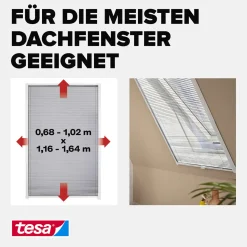 tesa Fliegengitter Alu-Dachfenster Plissee 114 x 160 cm anthrazit