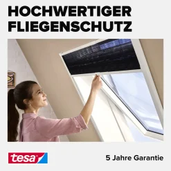 tesa Fliegengitter Alu-Dachfenster Plissee 114 x 160 cm anthrazit