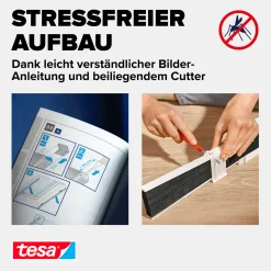 tesa Fliegengitter Alu-Dachfenster Plissee 114 x 160 cm anthrazit