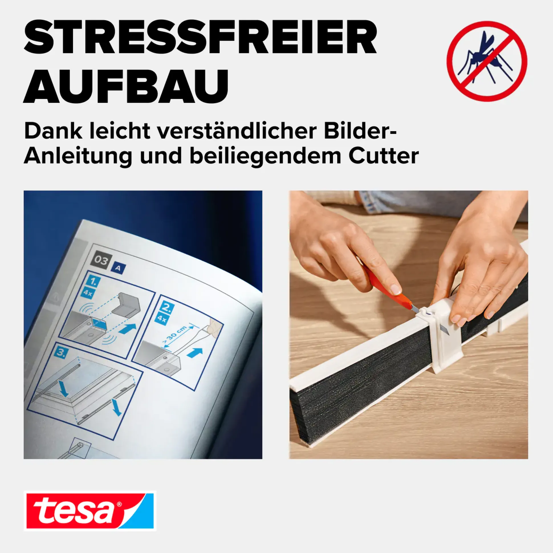 tesa Fliegengitter Alu-Dachfenster Plissee 114 x 160 cm anthrazit