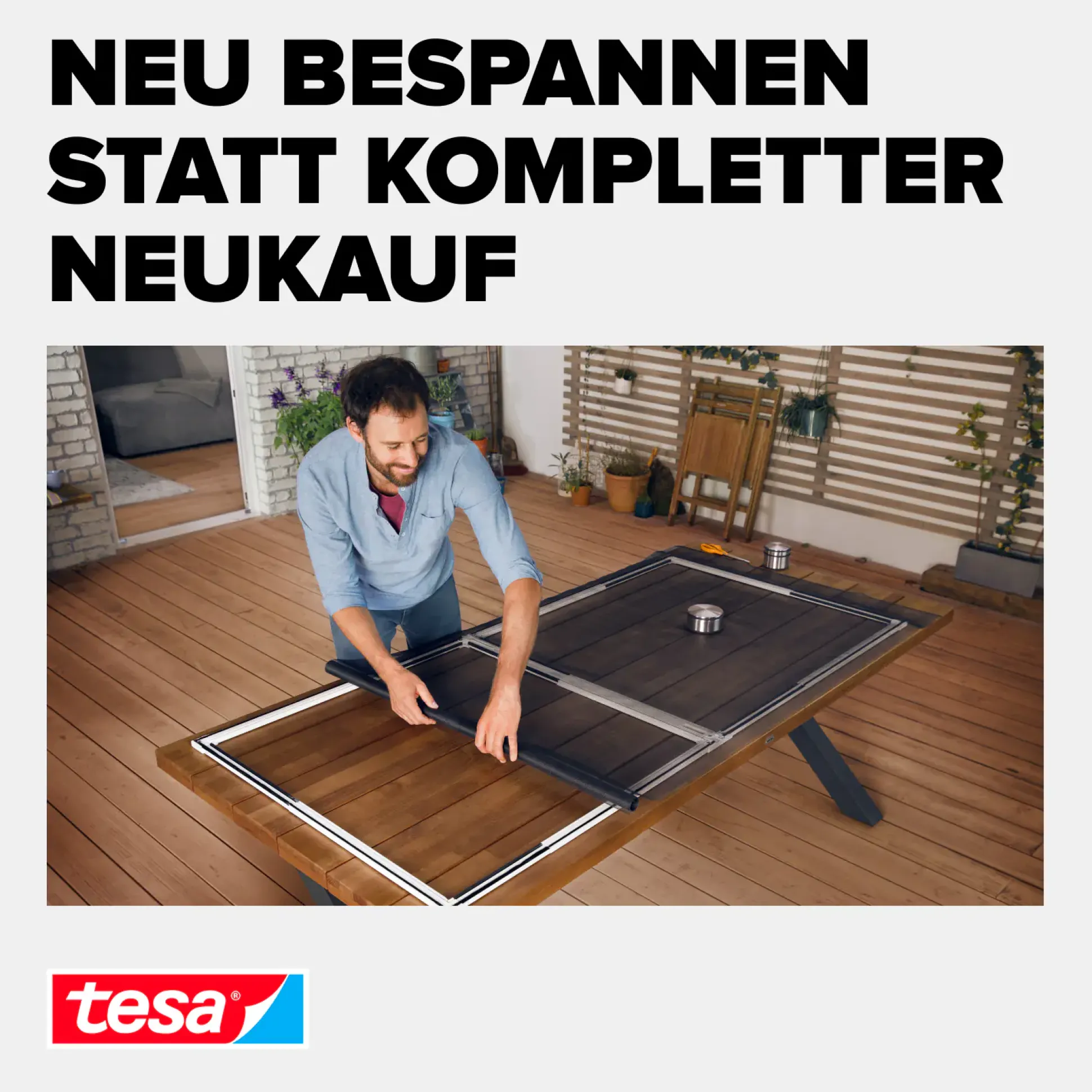 tesa Fliegengitter COMFORT Ersatzrolle 120 x 250 cm - anthrazit