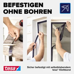 tesa Fliegengitter Magnetvorhang 80 x 200 cm anthrazit
