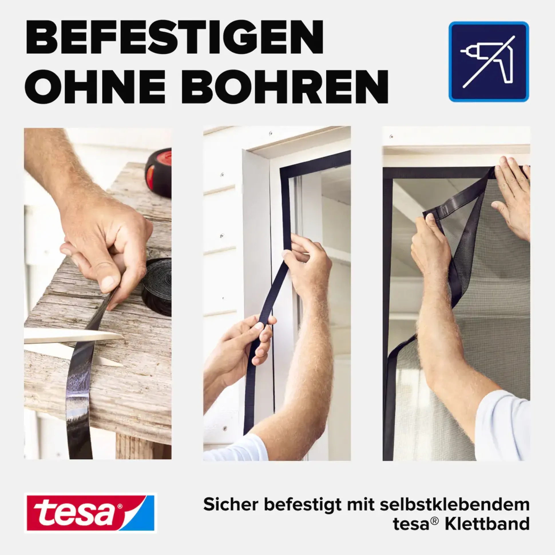 tesa Fliegengitter Magnetvorhang 80 x 200 cm anthrazit