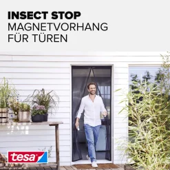 tesa Fliegengitter Magnetvorhang 80 x 200 cm anthrazit