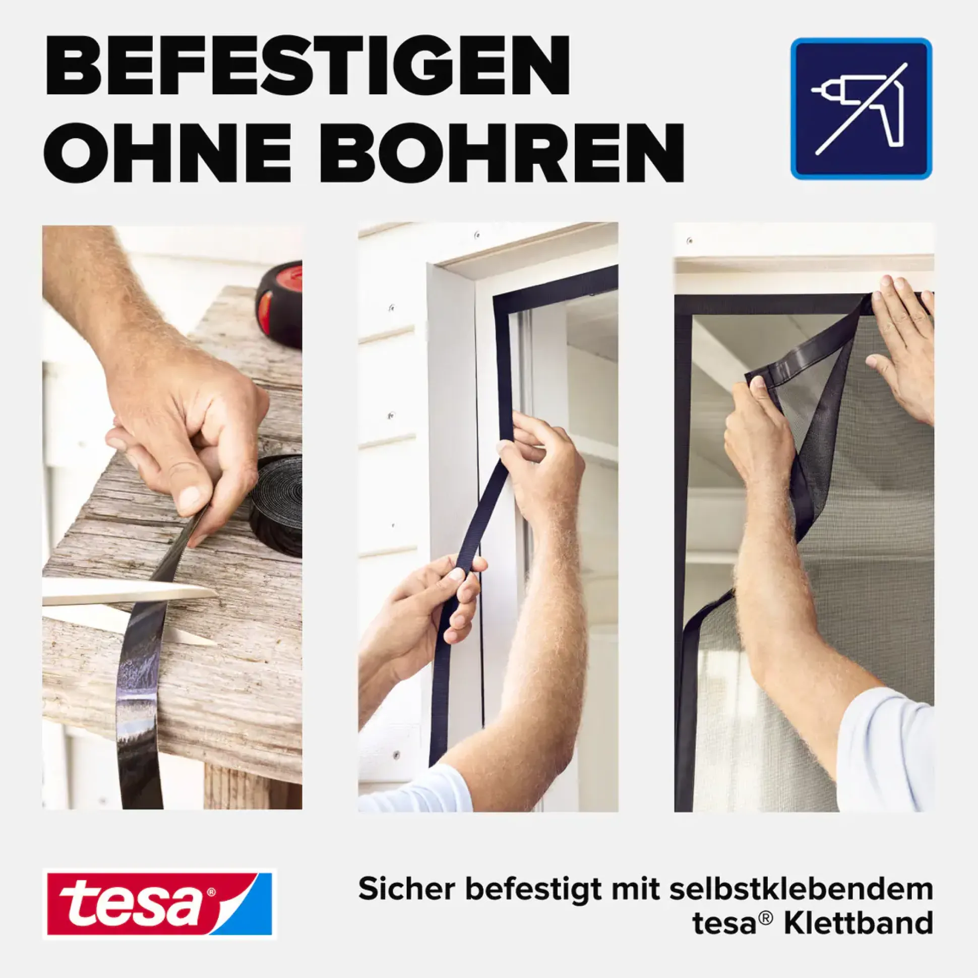 tesa Fliegengitter Magnetvorhang 100 x 220 cm anthrazit