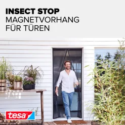 tesa Fliegengitter Magnetvorhang 100 x 220 cm anthrazit