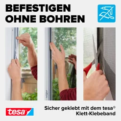 tesa Fliegengitter Tür 65 x 220 cm anthrazit kürzbar 2 Stück