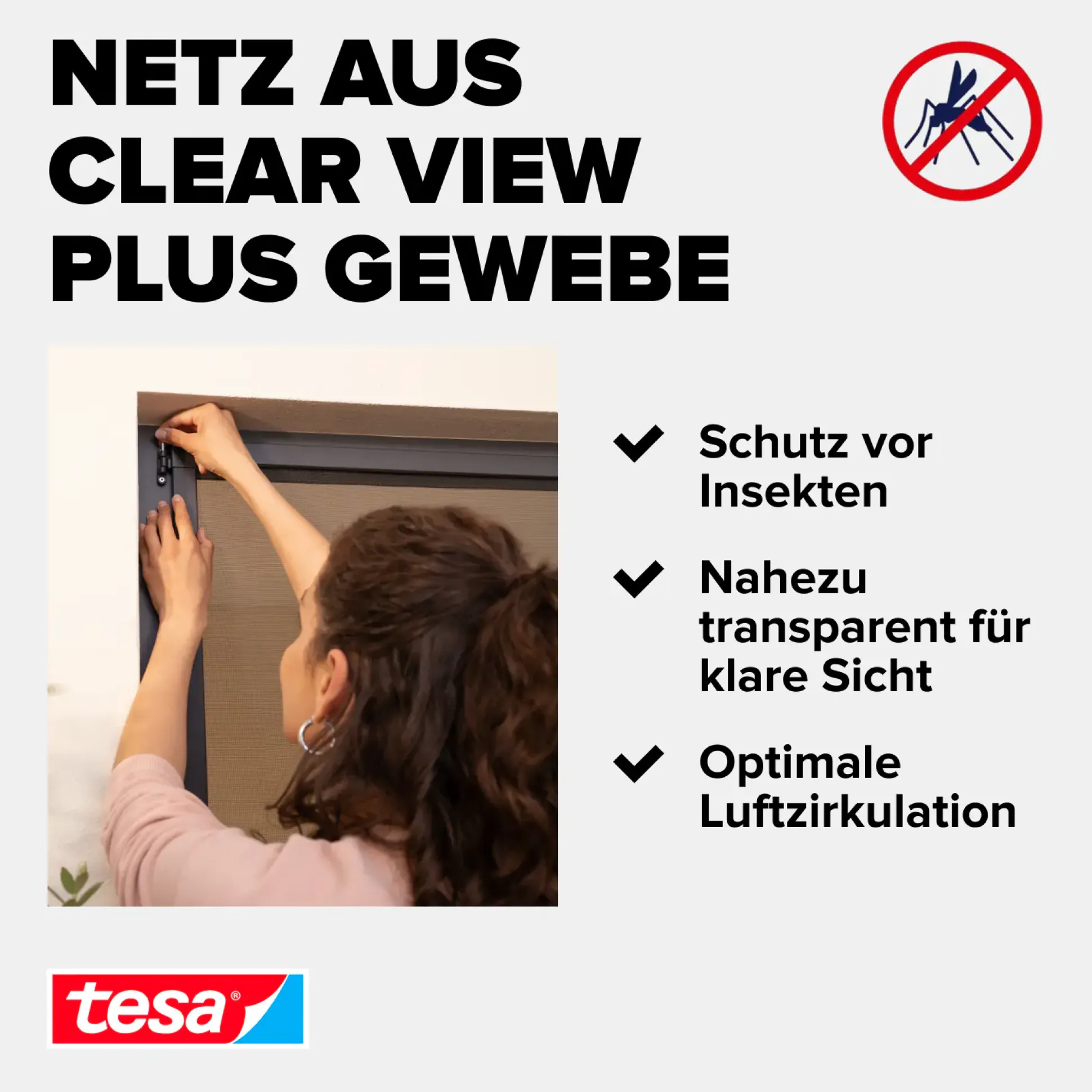 tesa Fliegengitter-Tür Comfort Alurahmen 100 x 220 cm weiß
