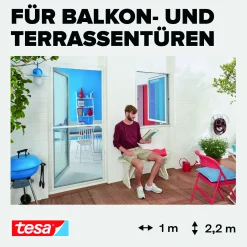 tesa Fliegengitter-Tür Comfort Alurahmen 100 x 220 cm weiß