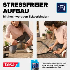 tesa Fliegengitter-Tür Comfort Alurahmen 100 x 220 cm weiß