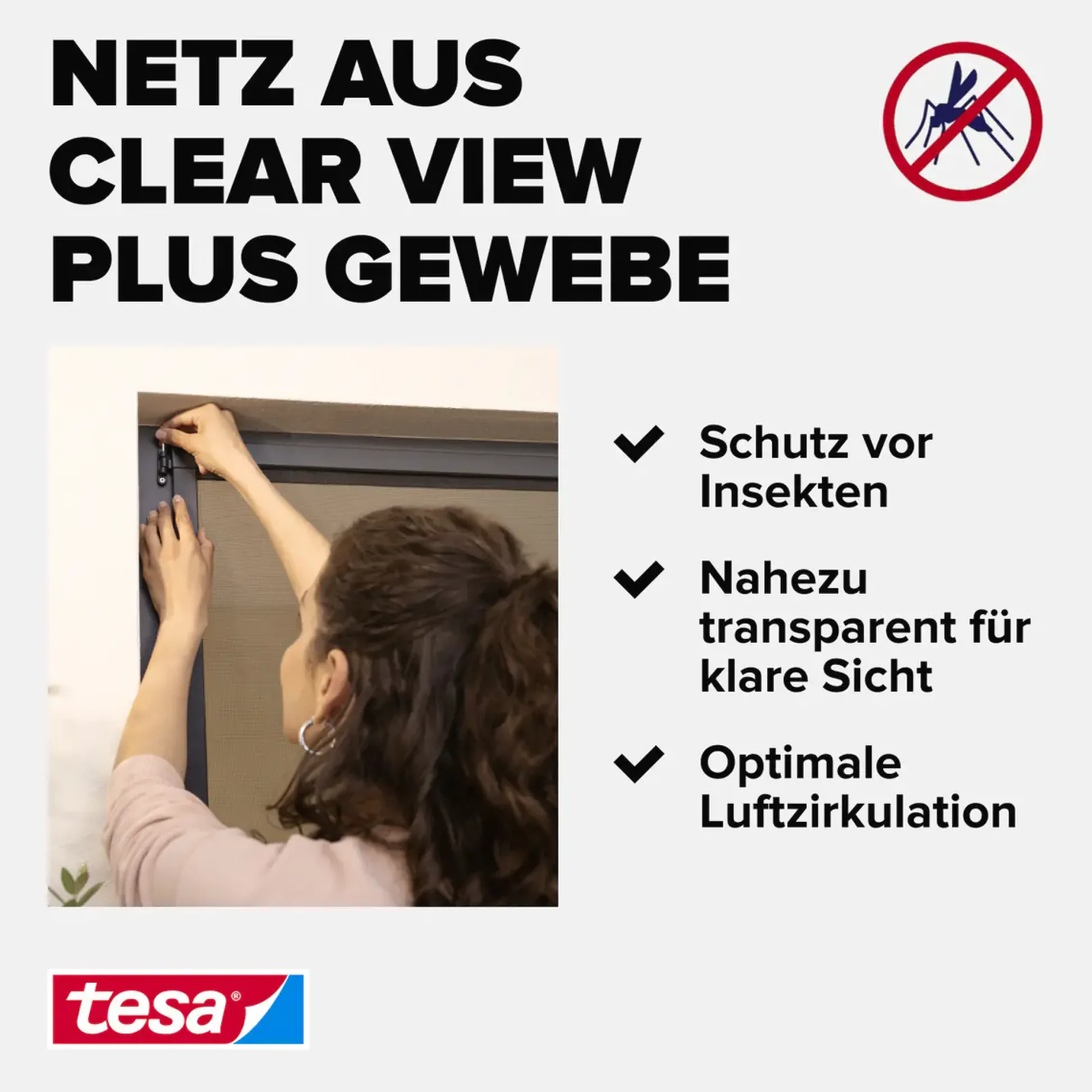 tesa Fliegengitter-Tür Comfort im Alurahmen 120 x 240 cm weiß