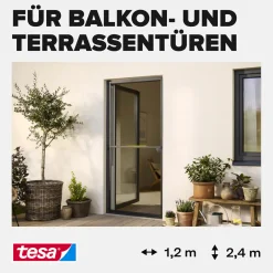 tesa Fliegengitter-Tür Comfort im Alurahmen 120 x 240 cm weiß