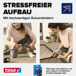 tesa Fliegengitter-Tür Comfort im Alurahmen 120 x 240 cm weiß