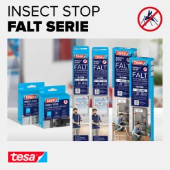 tesa Fliegenschutz-Fenster FALT 80 x 80 - 140 x 140 cm anthrazit/anthrazit