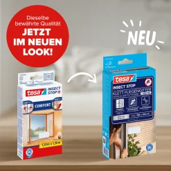 tesa Fliegenschutz-Fenster COMFORT 130 x 130 cm - weiß individuell kürzbar
