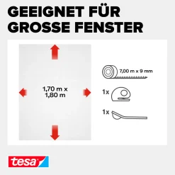 tesa Fliegenschutz-Fenster Comfort 170 x 180 cm weiß kürzbar