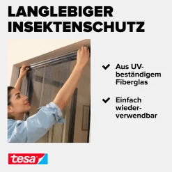 tesa Fliegenschutz-Lamellenvorhang STANDARD 120 x 250 cm - anthrazit