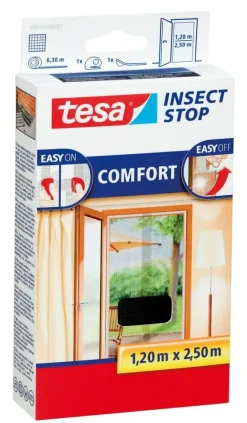 tesa Fliegenschutz-Lamellenvorhang Comfort 120 x 250 cm anthrazit kürzbar
