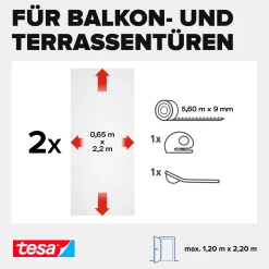 tesa Fliegenschutz-Tür COMFORT 120 x 220 cm - anthrazit