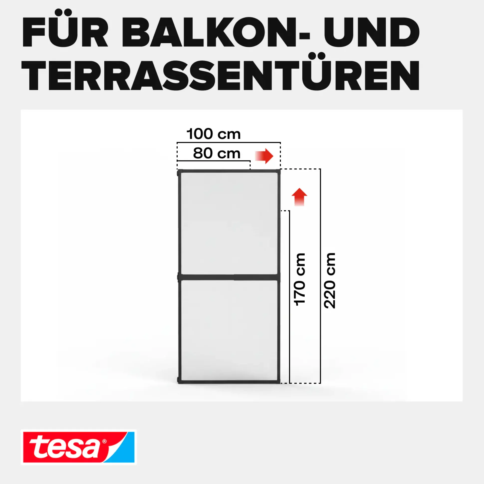 tesa Fliegenschutz-Tür FALT 100 x 220 cm anthrazit/anthrazit kürzbar