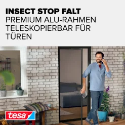 tesa Fliegenschutz-Tür FALT 100 x 220 cm anthrazit/anthrazit kürzbar