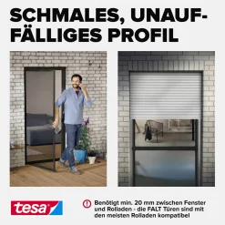 tesa Fliegenschutz-Tür FALT 100 x 220 cm anthrazit/anthrazit kürzbar