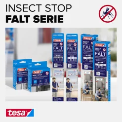 tesa Fliegenschutz-Tür FALT 100 x 220 cm anthrazit/weiß kürzbar