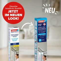 Tesa Insektenschutz Anklipsrahmen für Fenster 120 x 240 cm