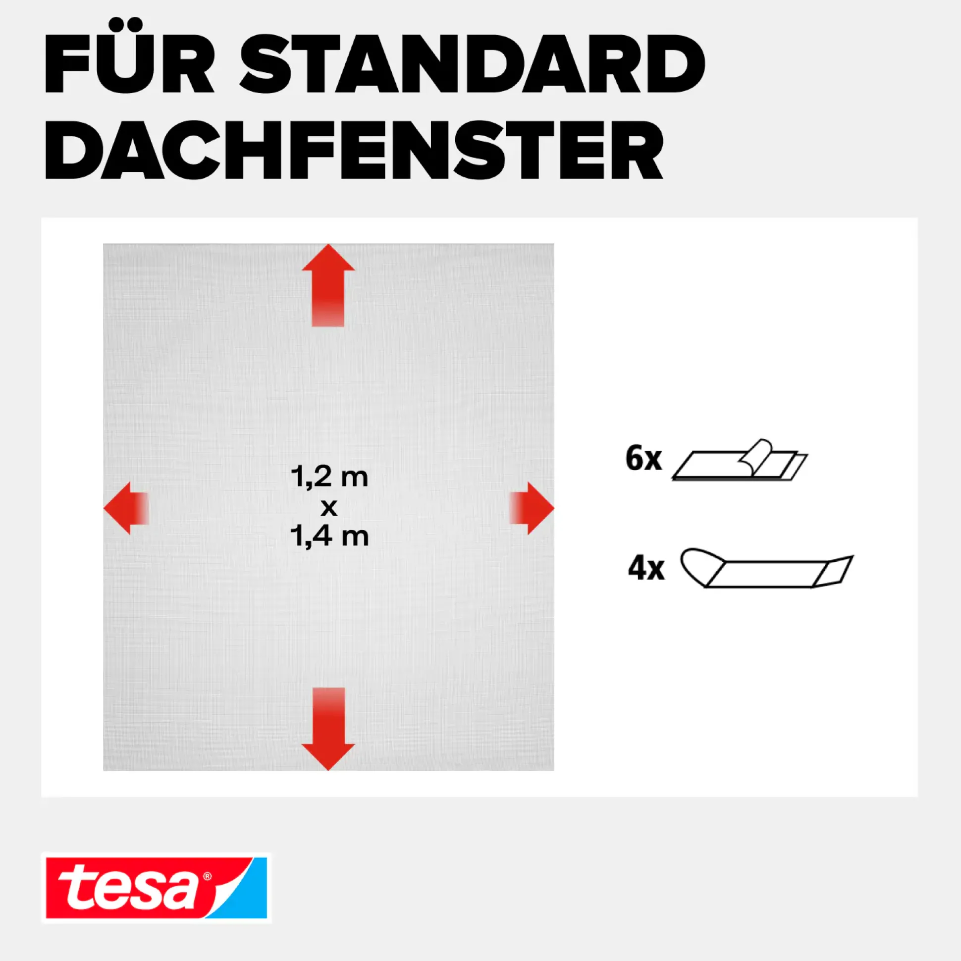 tesa Insektenschutz-Dachfenster COMFORT 120 x 140 cm weiß