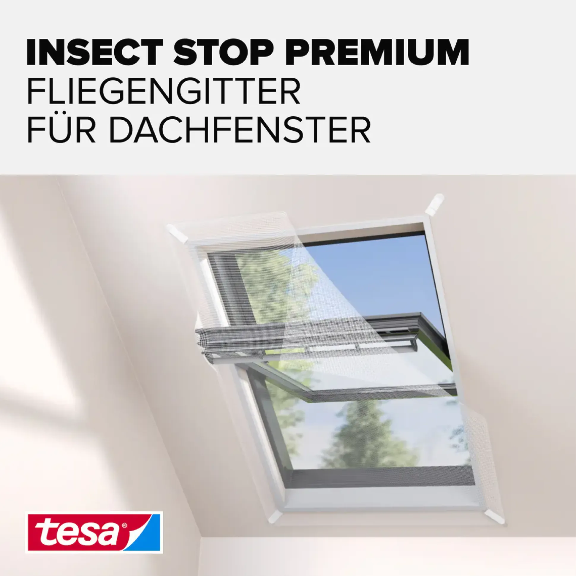 tesa Insektenschutz-Dachfenster COMFORT 120 x 140 cm weiß