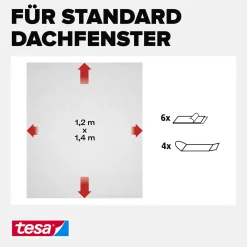 tesa Insektenschutz-Dachfenster COMFORT 120 x 140 cm weiß