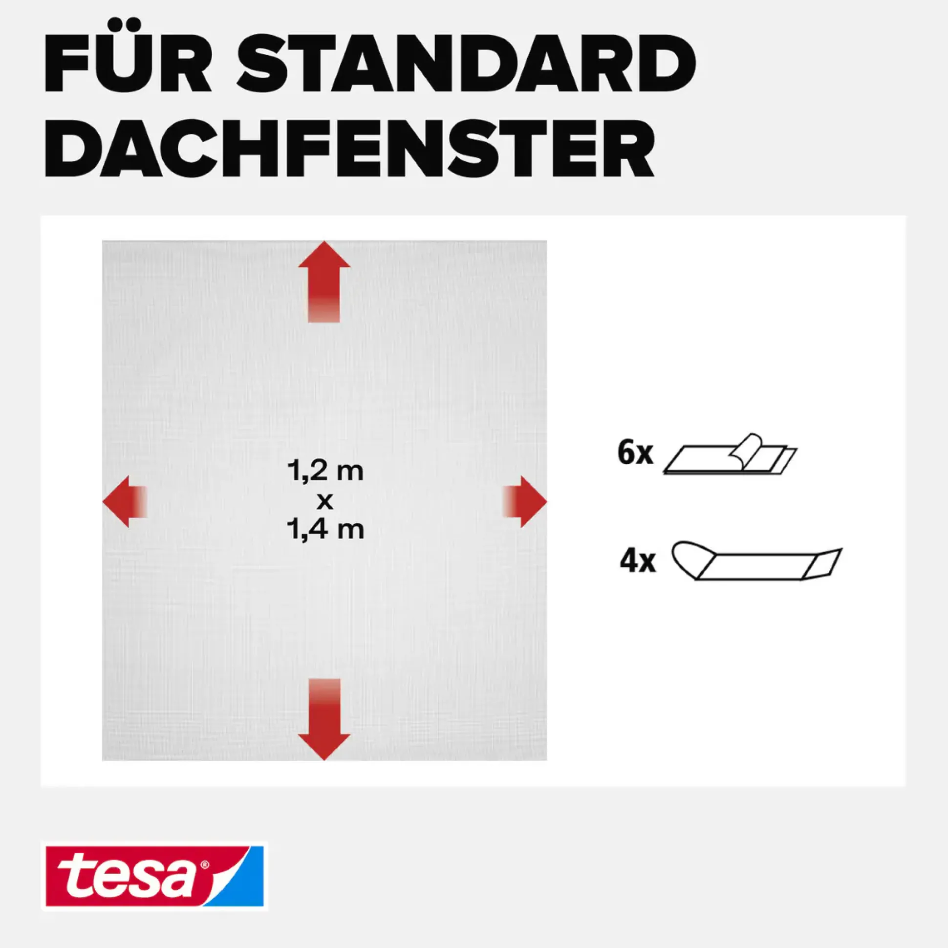 tesa Insektenschutz-Dachfenster COMFORT 120 x 140 cm weiß