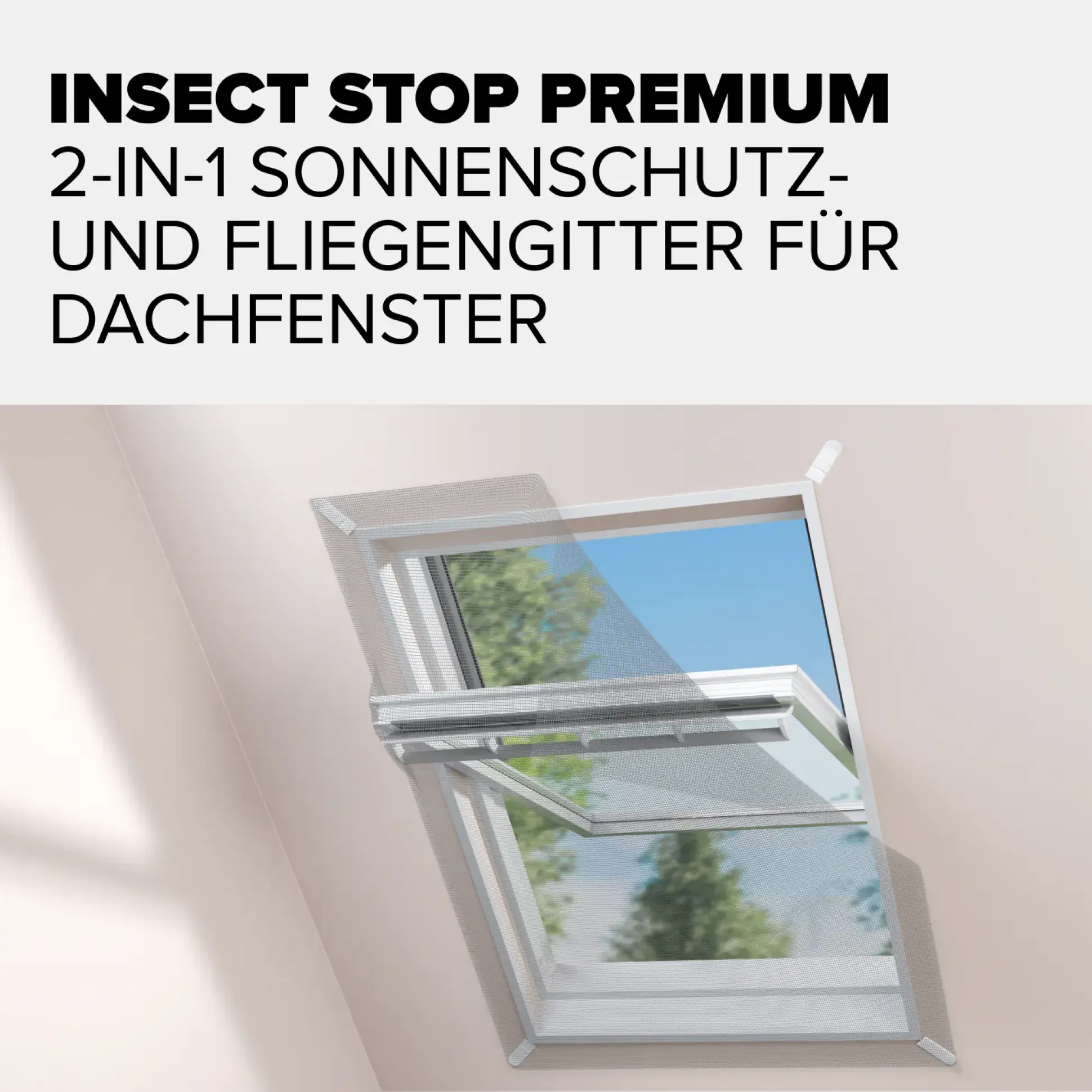 tesa Insektenschutz-Dachfenster SUN PROTECT 120 x 140 cm anthrazit