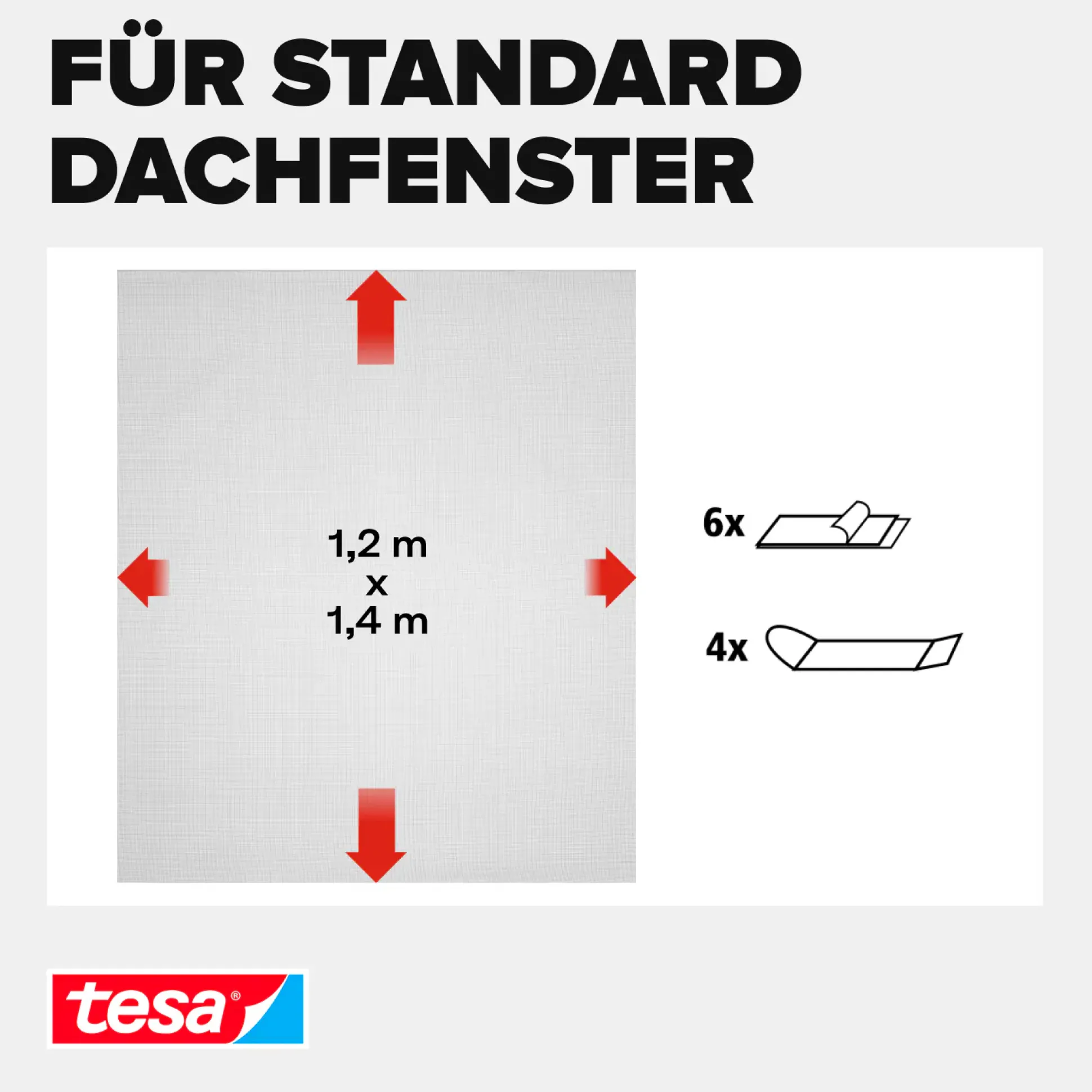 tesa Insektenschutz-Dachfenster SUN PROTECT 120 x 140 cm anthrazit