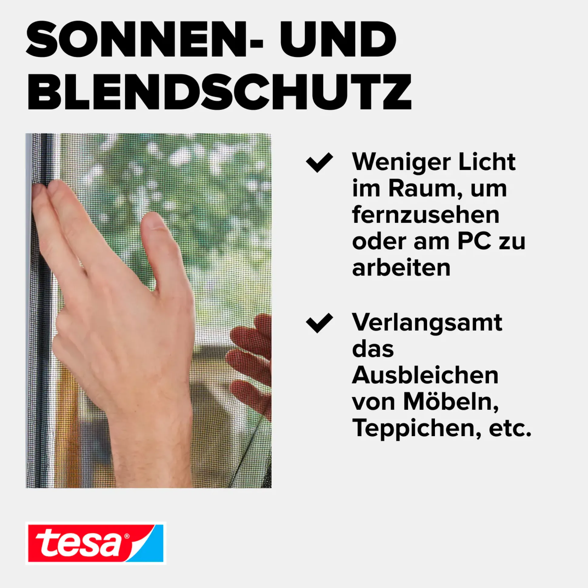 tesa Insektenschutz-Dachfenster SUN PROTECT 120 x 140 cm anthrazit