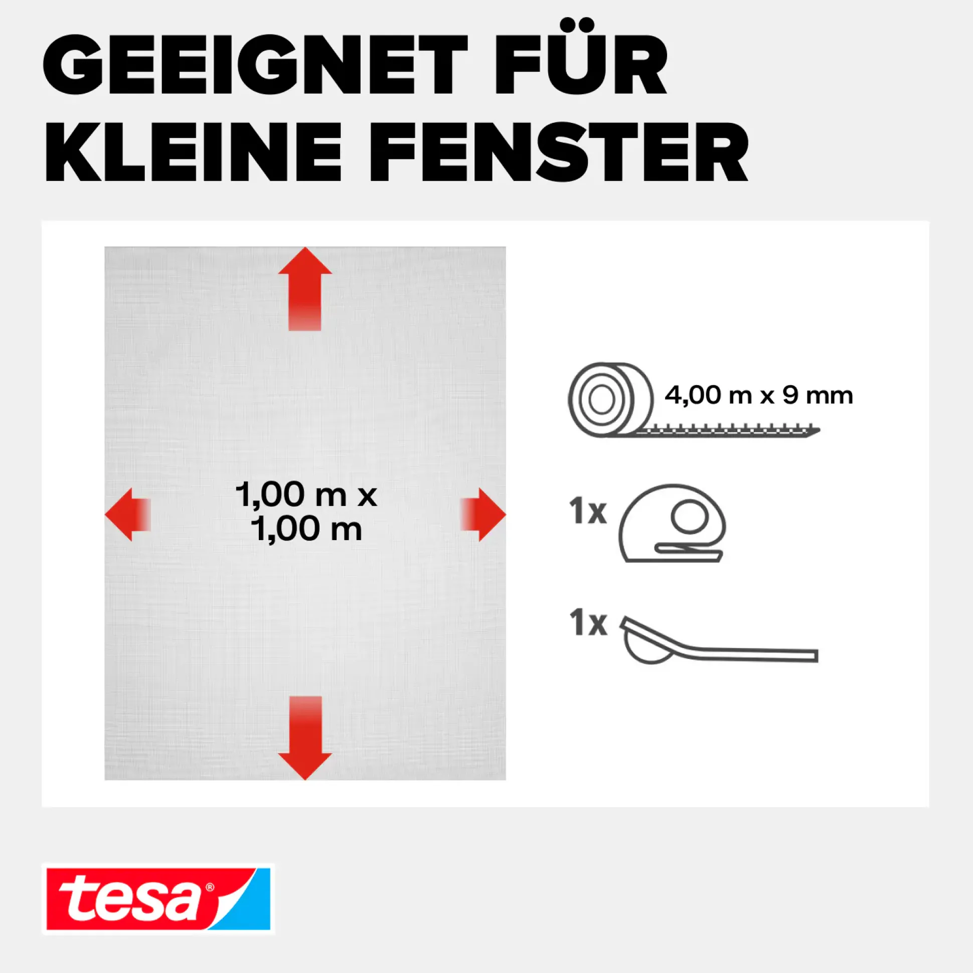 tesa Insektenschutz-Fenster COMFORT 100 x 100 cm weiß