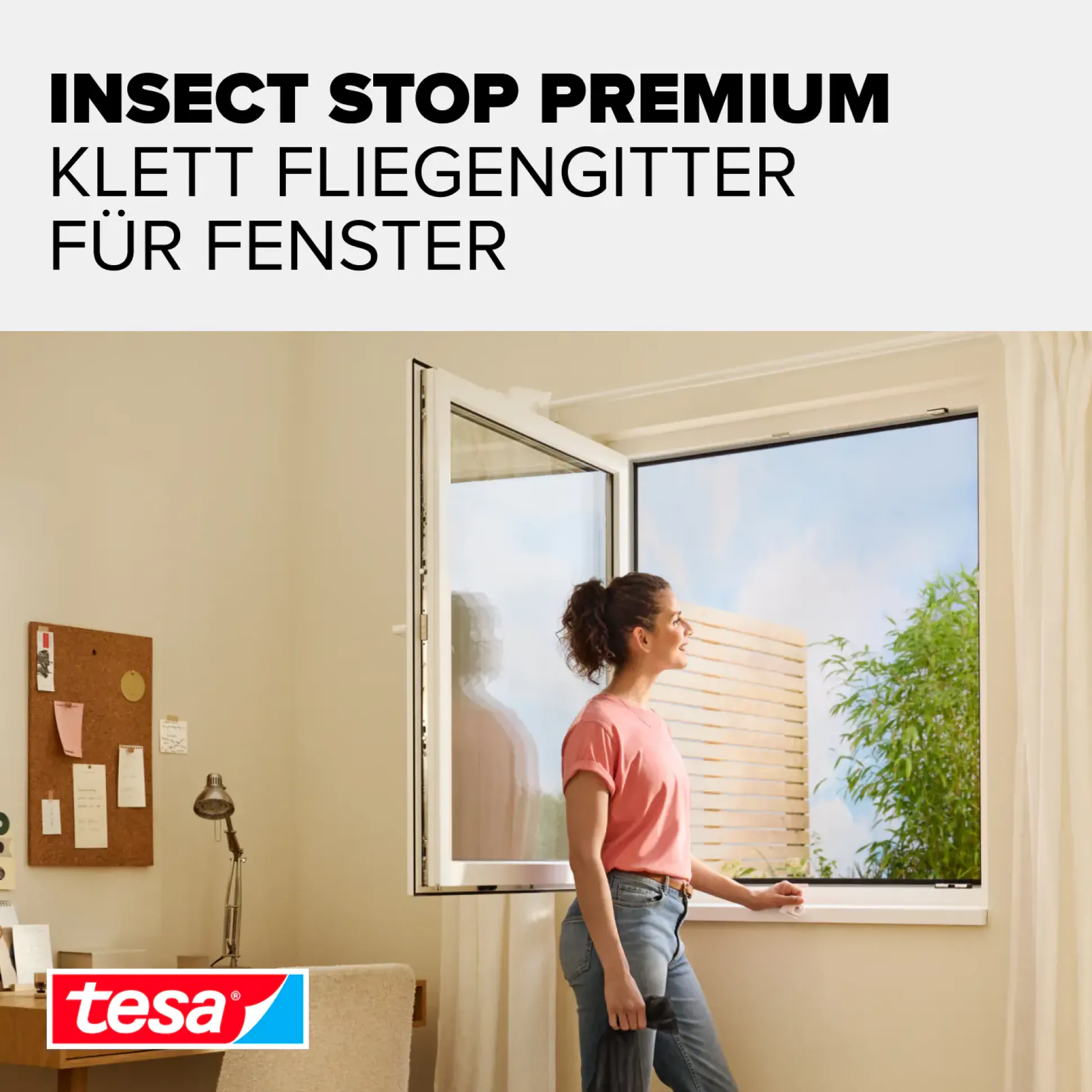 tesa Insektenschutz-Fenster COMFORT 130 x 150 cm weiß
