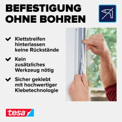 tesa Insektenschutz-Fenster SUN PROTECT 130 x 150 cm anthrazit