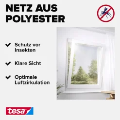 tesa Insektenschutz-Fenster SUN PROTECT 130 x 150 cm anthrazit
