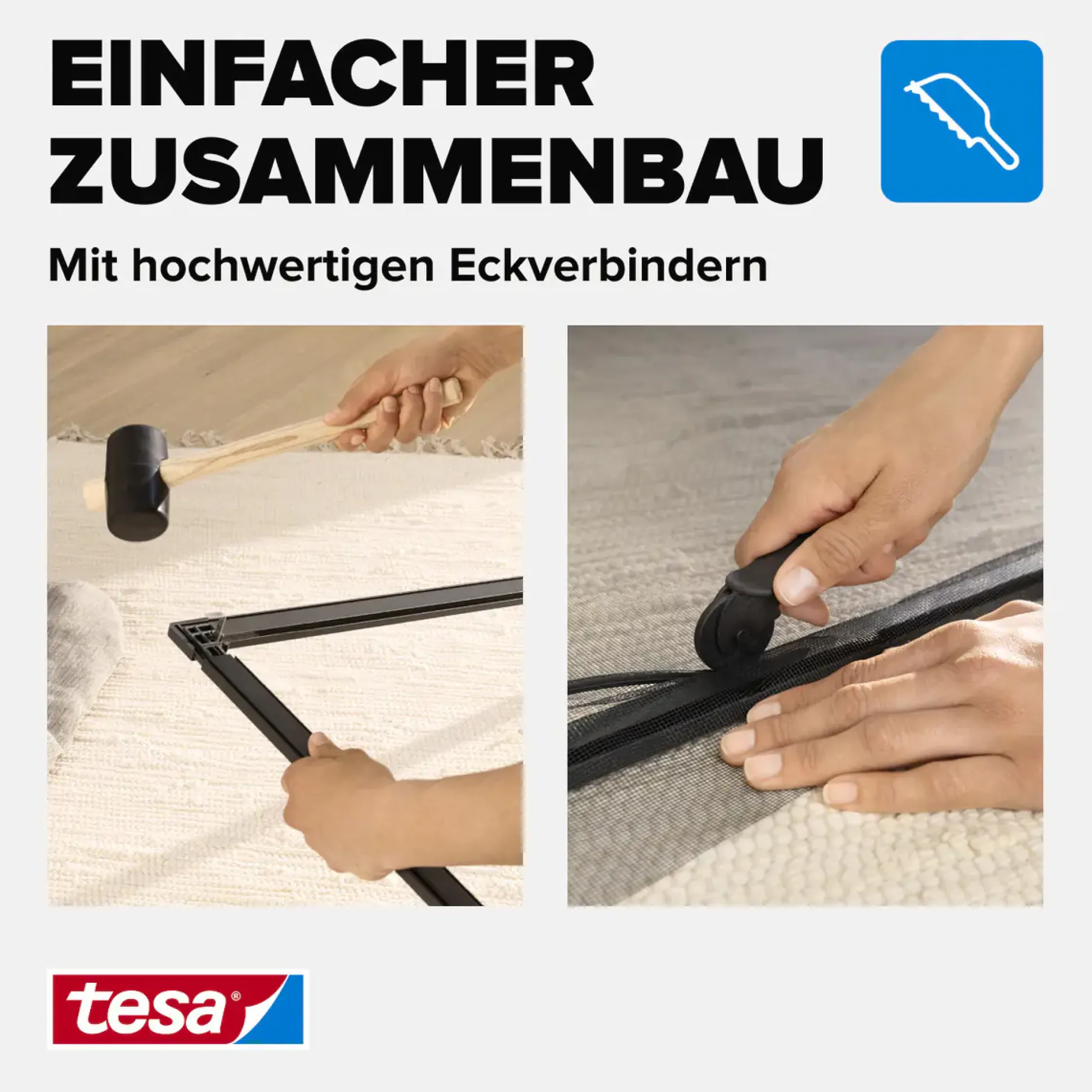 tesa Insektenschutz-Fenster COMFORT 120 x 150 cm anthrazit