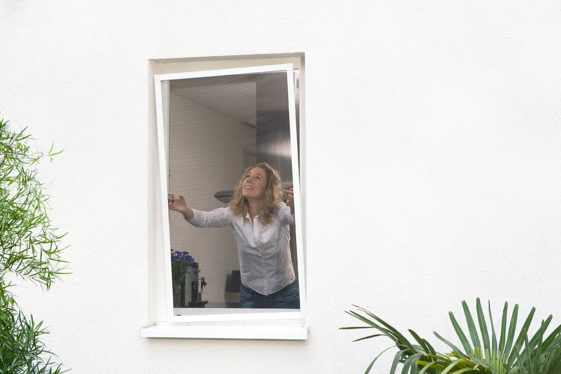 tesa Insektenschutz-Fenster COMFORT 120 x 150 cm anthrazit