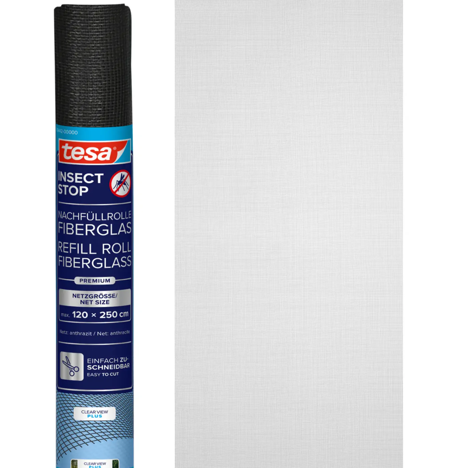 tesa Insektenschutz-Gitter Ersatzarolle anthrazit 120 x 250 cm