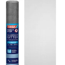 tesa Insektenschutz-Gitter COMFORT Ersatzrolle 100 x 120 cm grau