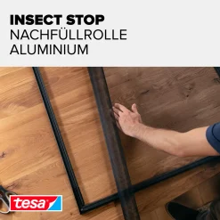 tesa Insektenschutz-Gitter COMFORT Ersatzrolle 100 x 120 cm grau