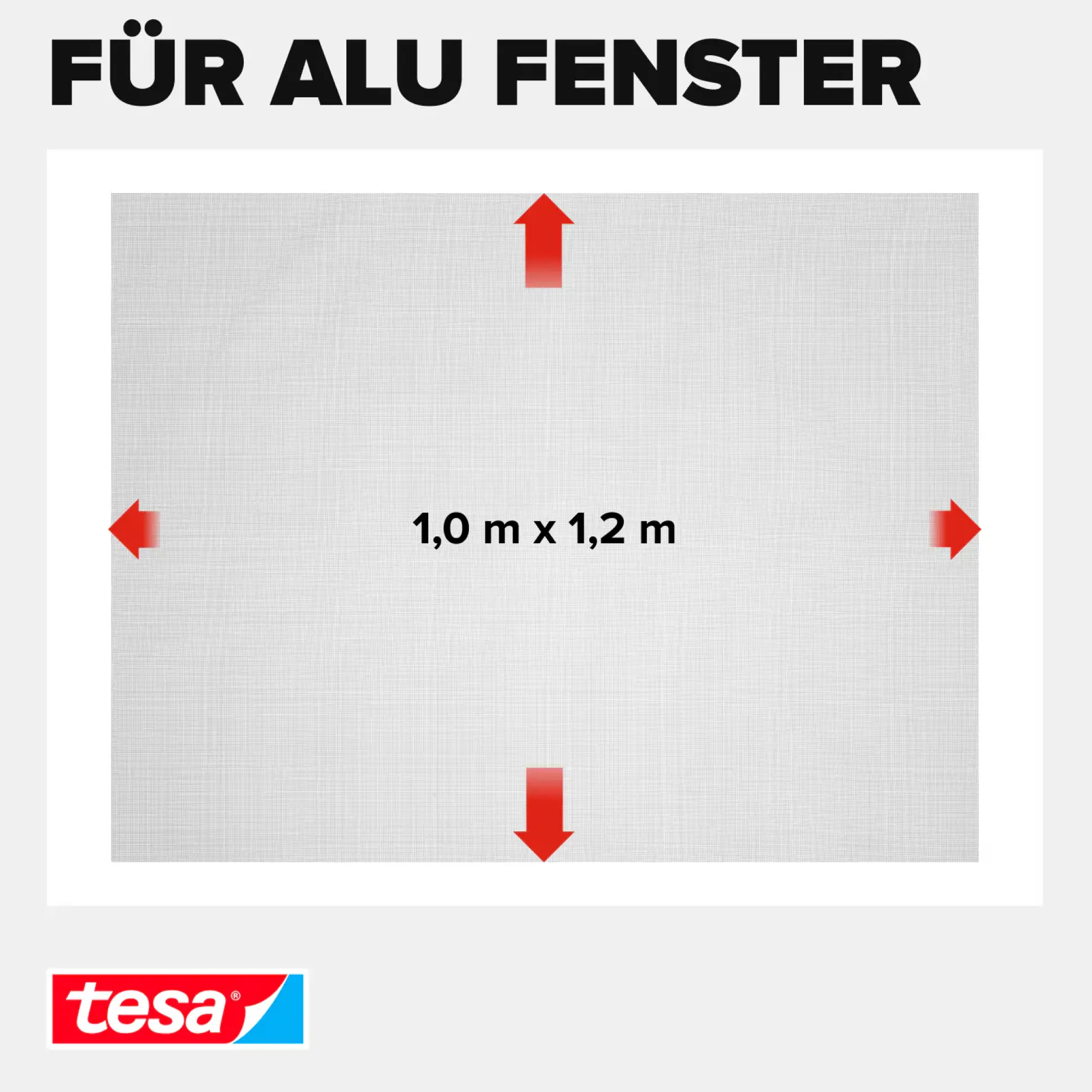 tesa Insektenschutz-Gitter COMFORT Ersatzrolle 100 x 120 cm grau