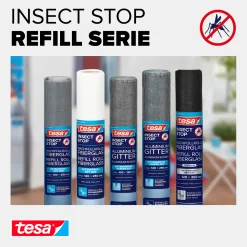 tesa Insektenschutz-Gitter COMFORT Ersatzrolle 100 x 120 cm grau