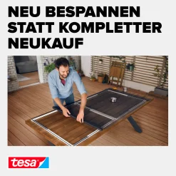 tesa Insektenschutz-Gitter COMFORT Ersatzrolle 120 x 250 cm grau