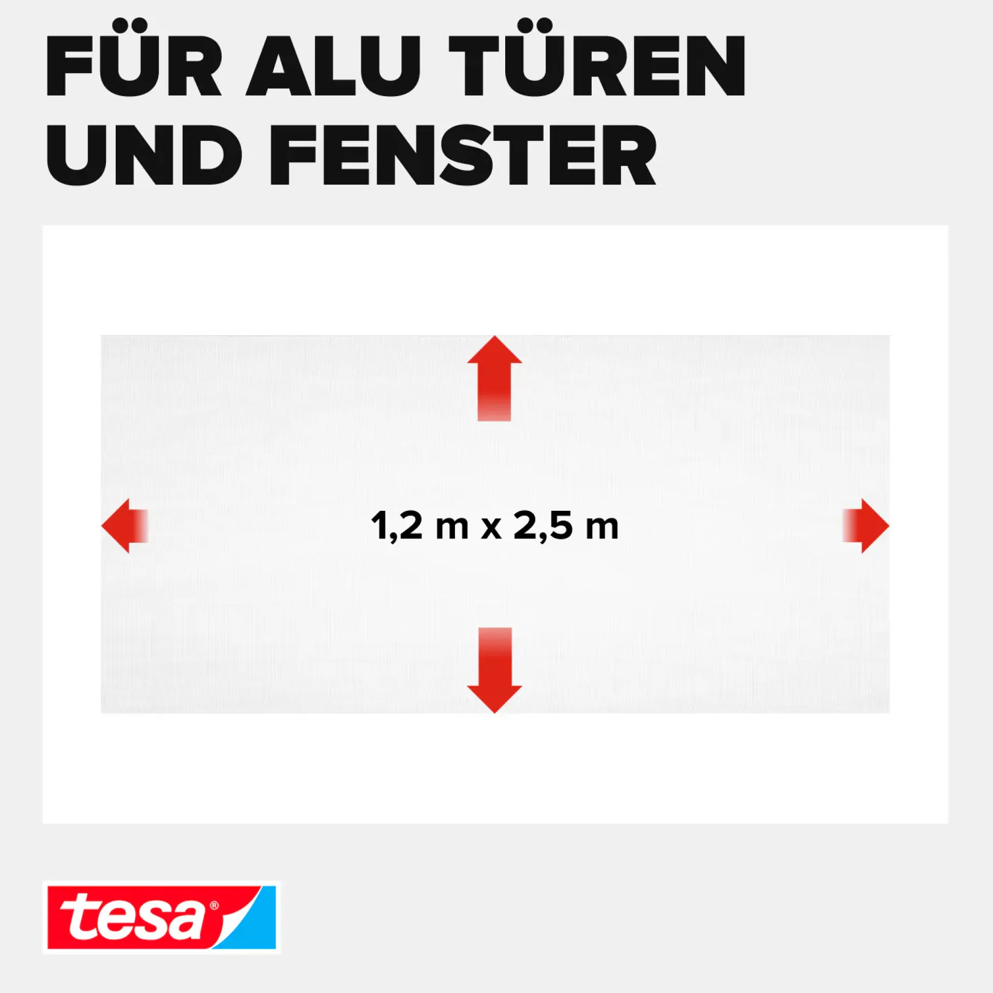 tesa Insektenschutz-Gitter COMFORT Ersatzrolle 120 x 250 cm weiß
