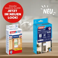 tesa Insektenschutz-Klettbandsystem 2 x (0,65 m x 2,5 m) weiß
